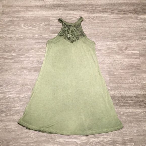 NWT Mudd Stone-Washed High Neck Dress - Picture 1 of 8